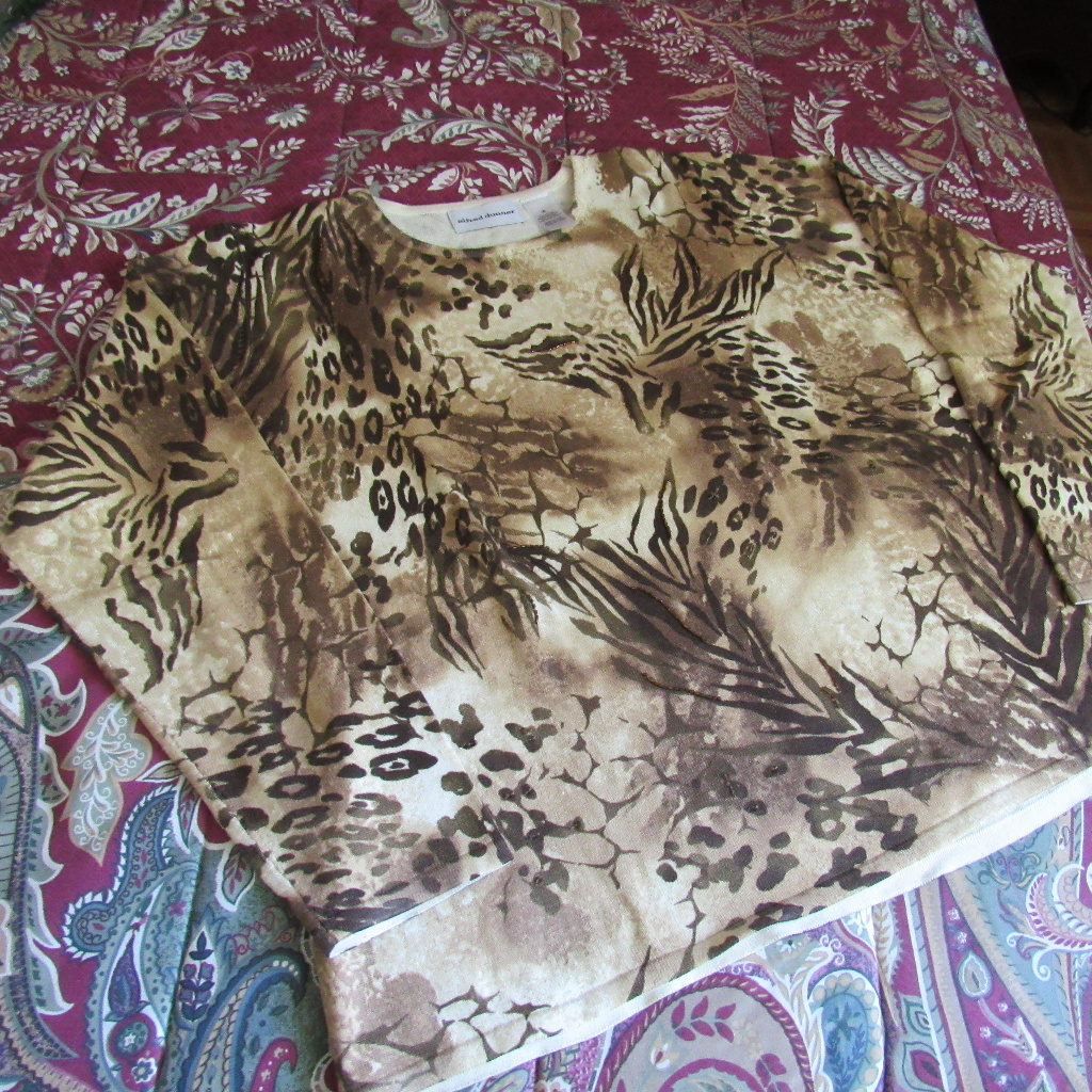 Alfred Dunner Animal Print Sweater Size Xl